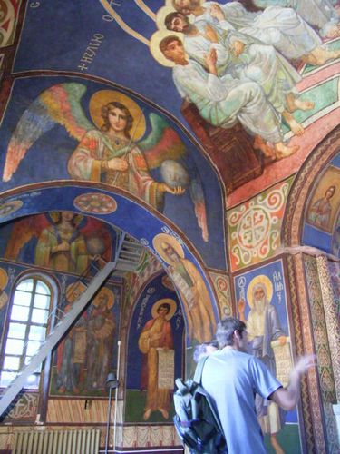 キリロフシカ教会内のフレスコ画