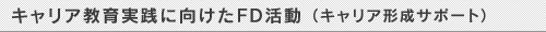 キャリア教育実施に向けたFD活動